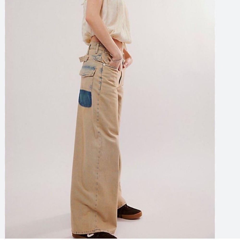 NWOT Free People Waterfalls Baggy Wide Leg Jeans - Picture 10 of 10